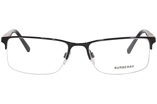 BURBERRY BE 1282 1001 Black Palladium Metal Semi-Rimless Eyeglasses 55mm… 2