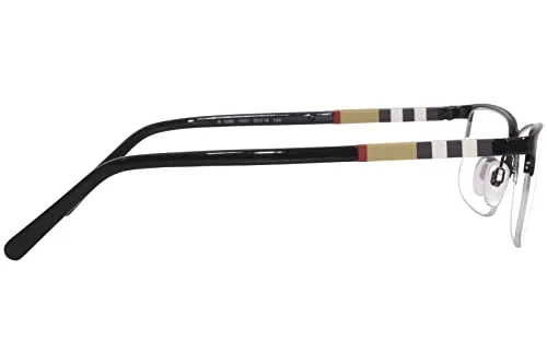 BURBERRY BE 1282 1001 Black Palladium Metal Semi-Rimless Eyeglasses 55mm… 3