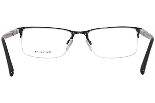 BURBERRY BE 1282 1001 Black Palladium Metal Semi-Rimless Eyeglasses 55mm… 4