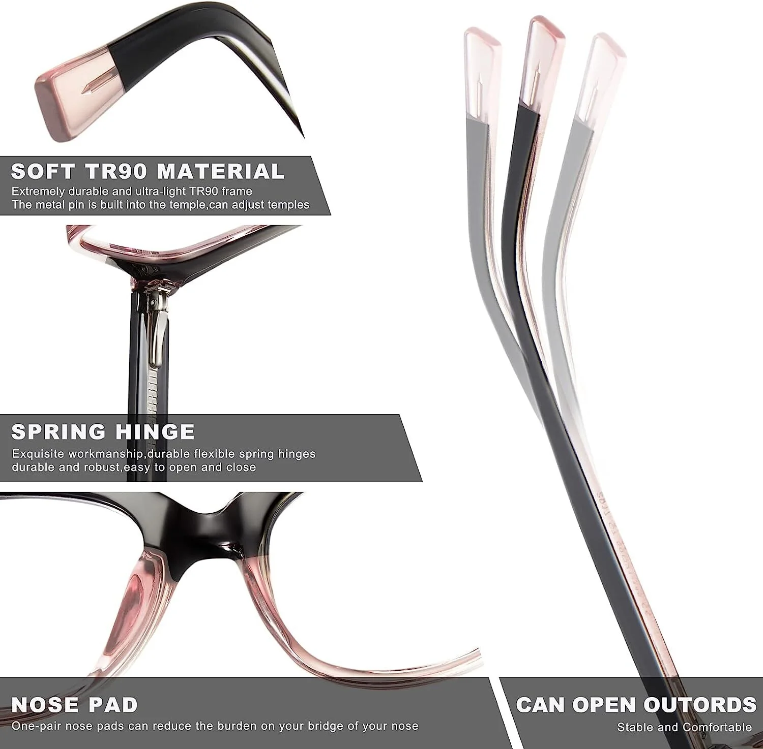 Fashion Cat Eye Glasses Frame Women Anti-Blue Light Eyeglasses Optical Computer Eyewear Radiation Protection Oversize Spectacle 3