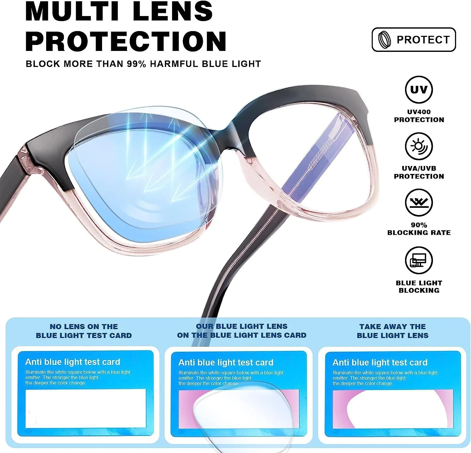 Fashion Cat Eye Glasses Frame Women Anti-Blue Light Eyeglasses Optical Computer Eyewear Radiation Protection Oversize Spectacle 4