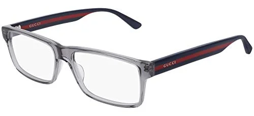 GUCCI GG0752O 003 Grey Blue Shiny Demo Lens 56 mm Men