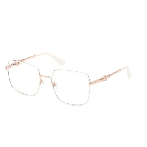 Guess Eyeglasses Frames GU2716 024 White Silver Cat Eye Cheetah Print 56-16-140