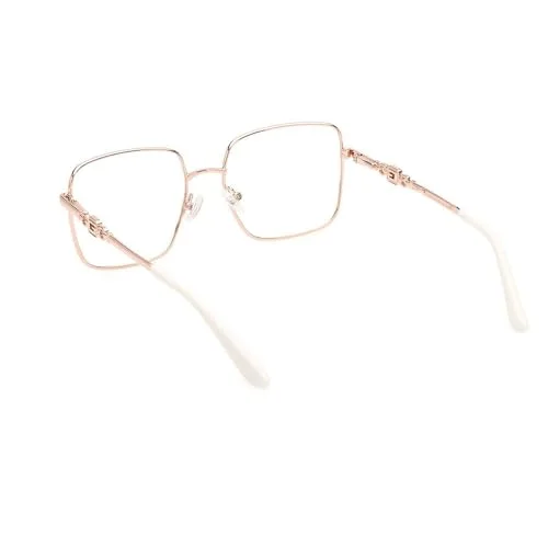 Guess Eyeglasses Frames GU2716 024 White Silver Cat Eye Cheetah Print 56-16-140 3