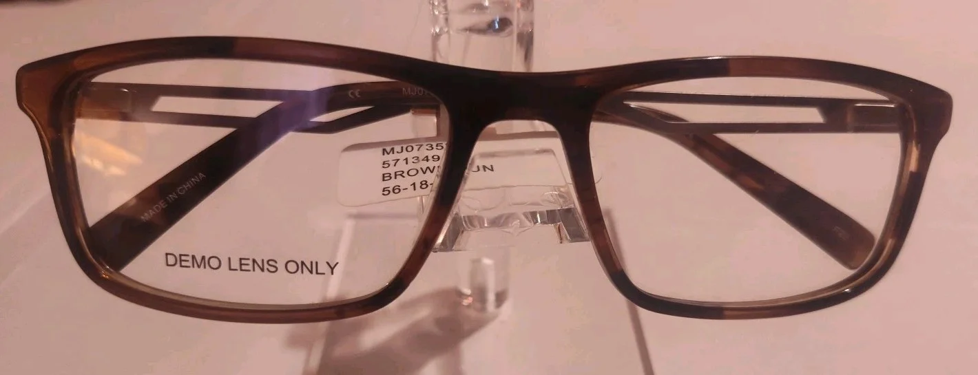 MJ07352 Brown/Gun Eyeglasses Frames 56 18 140 NWT $76 MSRP