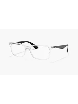 Ray-Ban RX7047 Transparent Black 56-17-145 Square Full Rim Eyeglasses Frames