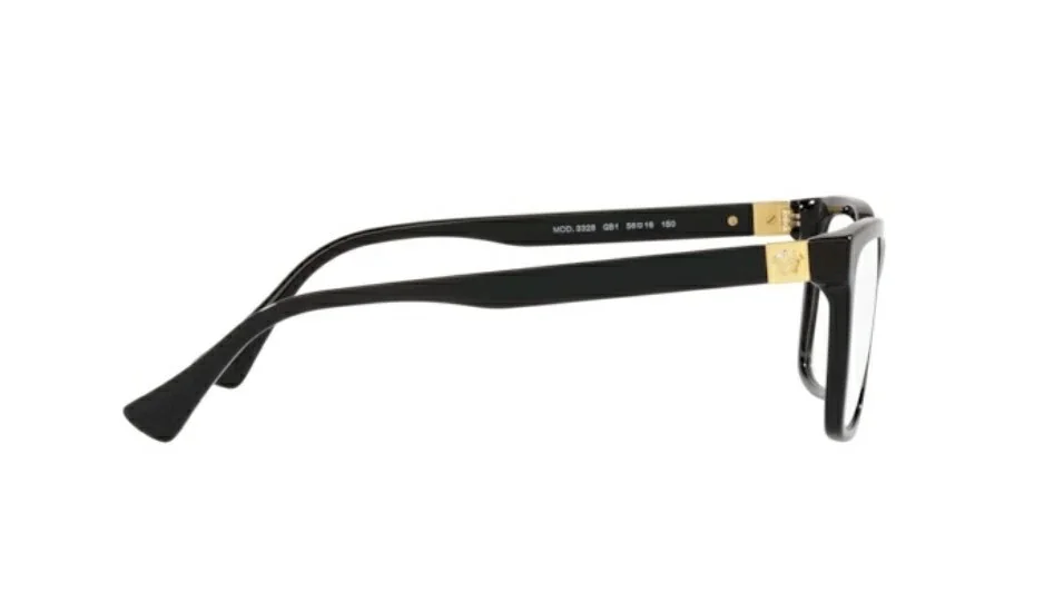 Versace Rectangle Man Eyeglasses 0VE3328 GB1 56mm Black - NEW 2