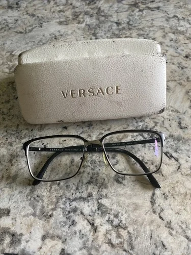 Versace VE 1232 Eyeglasses Frames 1261 Matte Black 56-16-145 56mm White Case